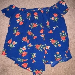Off the shoulder flower top